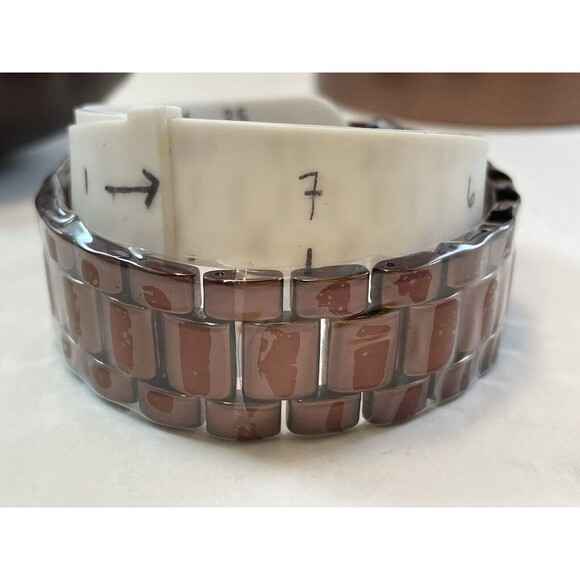 Accutime Curations Watch and Bracelet Set Size 7.5 Brown New/Needs Battery main image 5